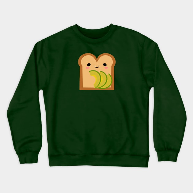 Cute Avocado Toast Breakfast Friend Crewneck Sweatshirt by SaganPie